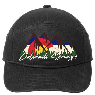 Travel Colorado Springs Colorado State Flag 7-Panel Snapback Hat