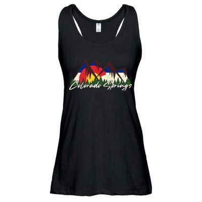 Travel Colorado Springs Colorado State Flag Ladies Essential Flowy Tank