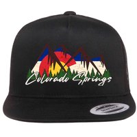Travel Colorado Springs Colorado State Flag Flatbill Hat