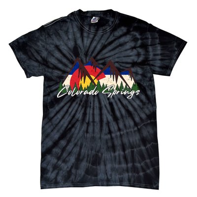 Travel Colorado Springs Colorado State Flag Tie-Dye T-Shirt