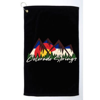 Travel Colorado Springs Colorado State Flag Platinum Collection Golf Towel