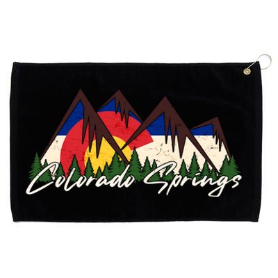 Travel Colorado Springs Colorado State Flag Grommeted Golf Towel