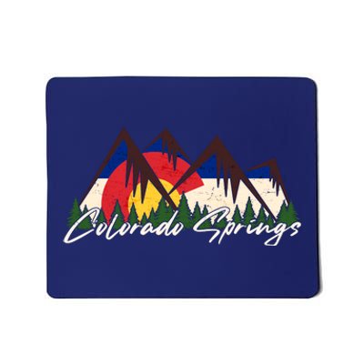 Travel Colorado Springs Colorado State Flag Mousepad