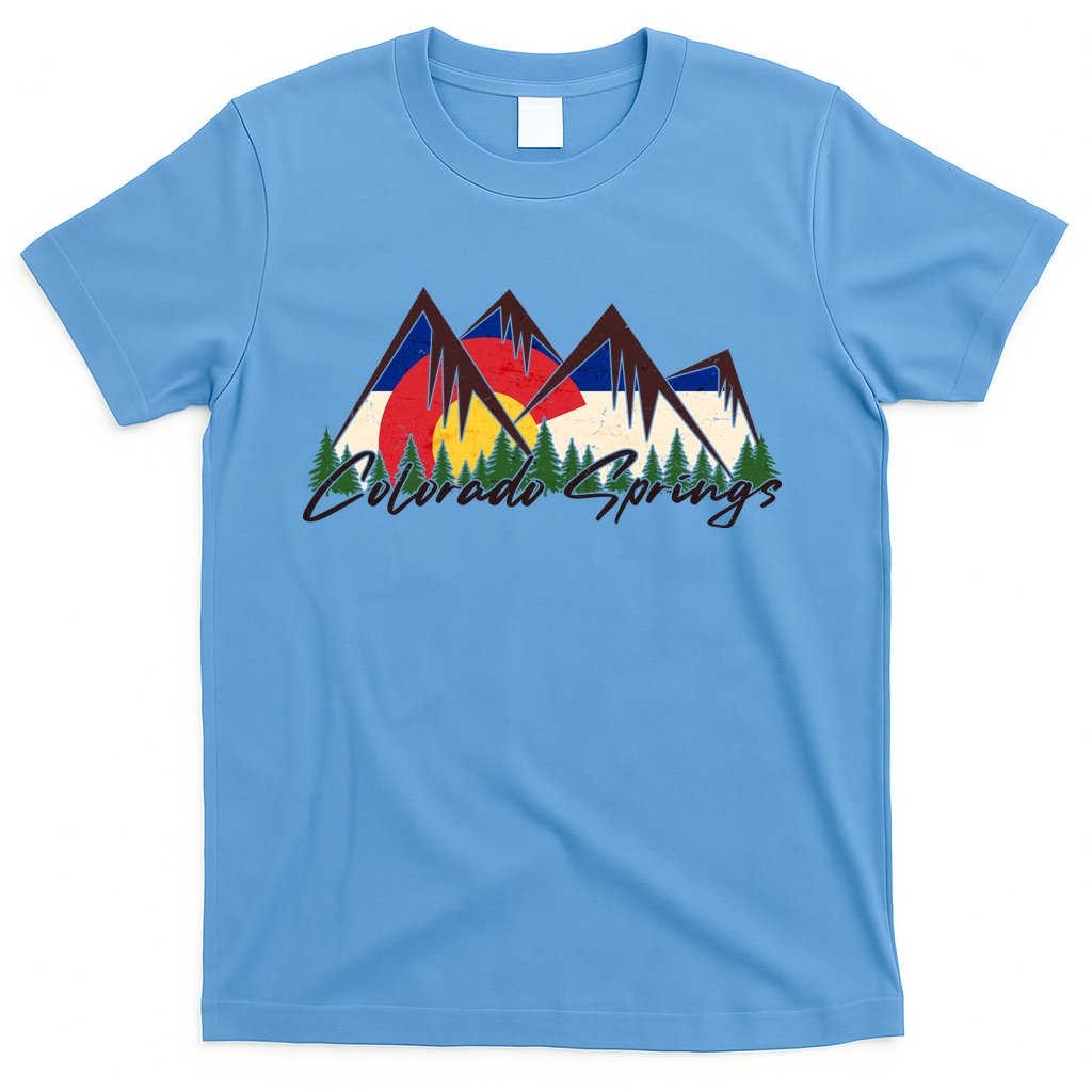 Travel Colorado Springs Colorado State Flag T-Shirt
