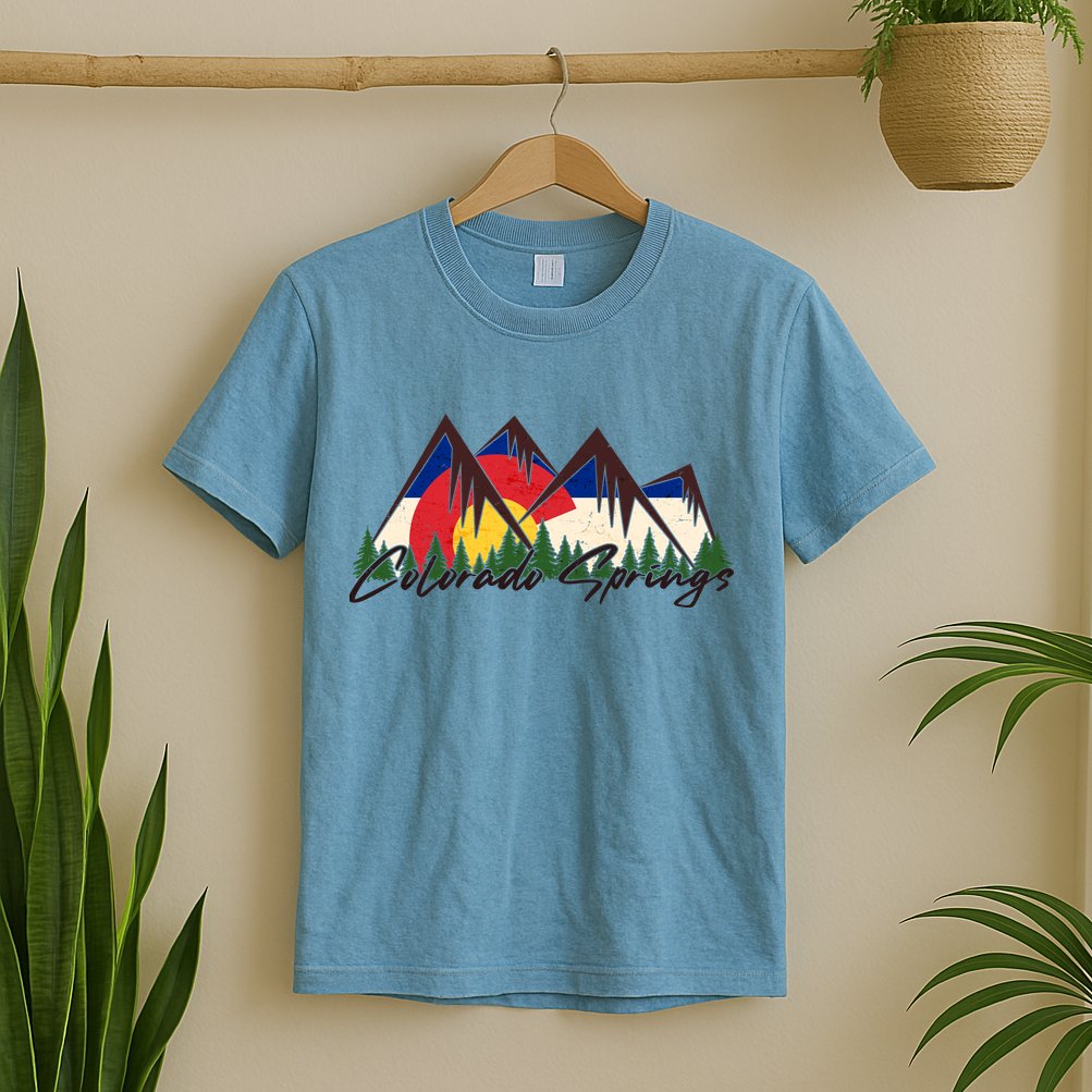 Travel Colorado Springs Colorado State Flag T-Shirt