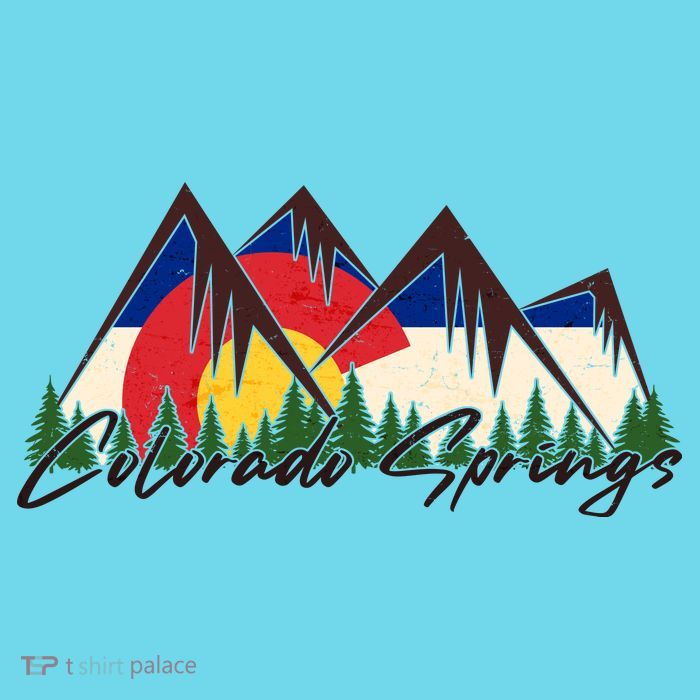 Travel Colorado Springs Colorado State Flag Poster