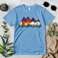 Travel Colorado Springs Colorado State Flag Premium T-Shirt