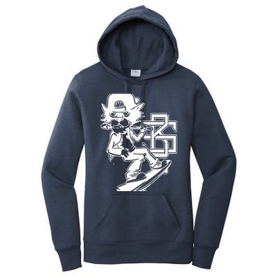 Tough Cat Skater Anime Fantasy Women's Pullover Hoodie