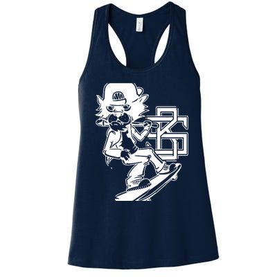 Tough Cat Skater Anime Fantasy Women's Racerback Tank