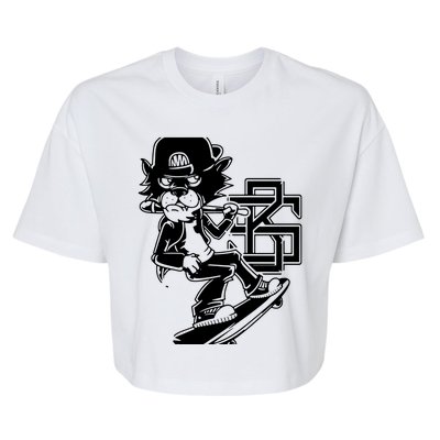 Tough Cat Skater Anime Fantasy Bella+Canvas Jersey Crop Tee