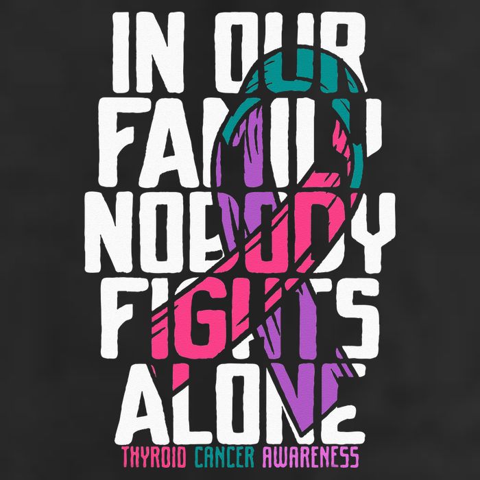Thyroid Cancer Support Tee Family Thyroid Cancer Awareness Cool Comfort Performance Bucket Hat