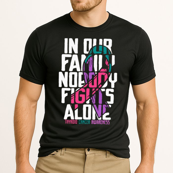 Thyroid Cancer Support Tee Family Thyroid Cancer Awareness Cooling Performance Crew T-Shirt