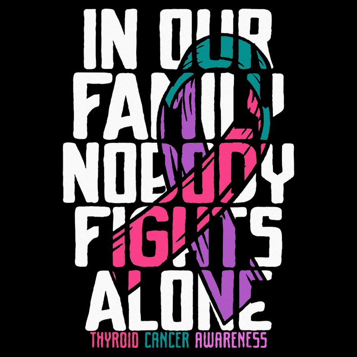 Thyroid Cancer Support Tee Family Thyroid Cancer Awareness Cooling Performance Crew T-Shirt