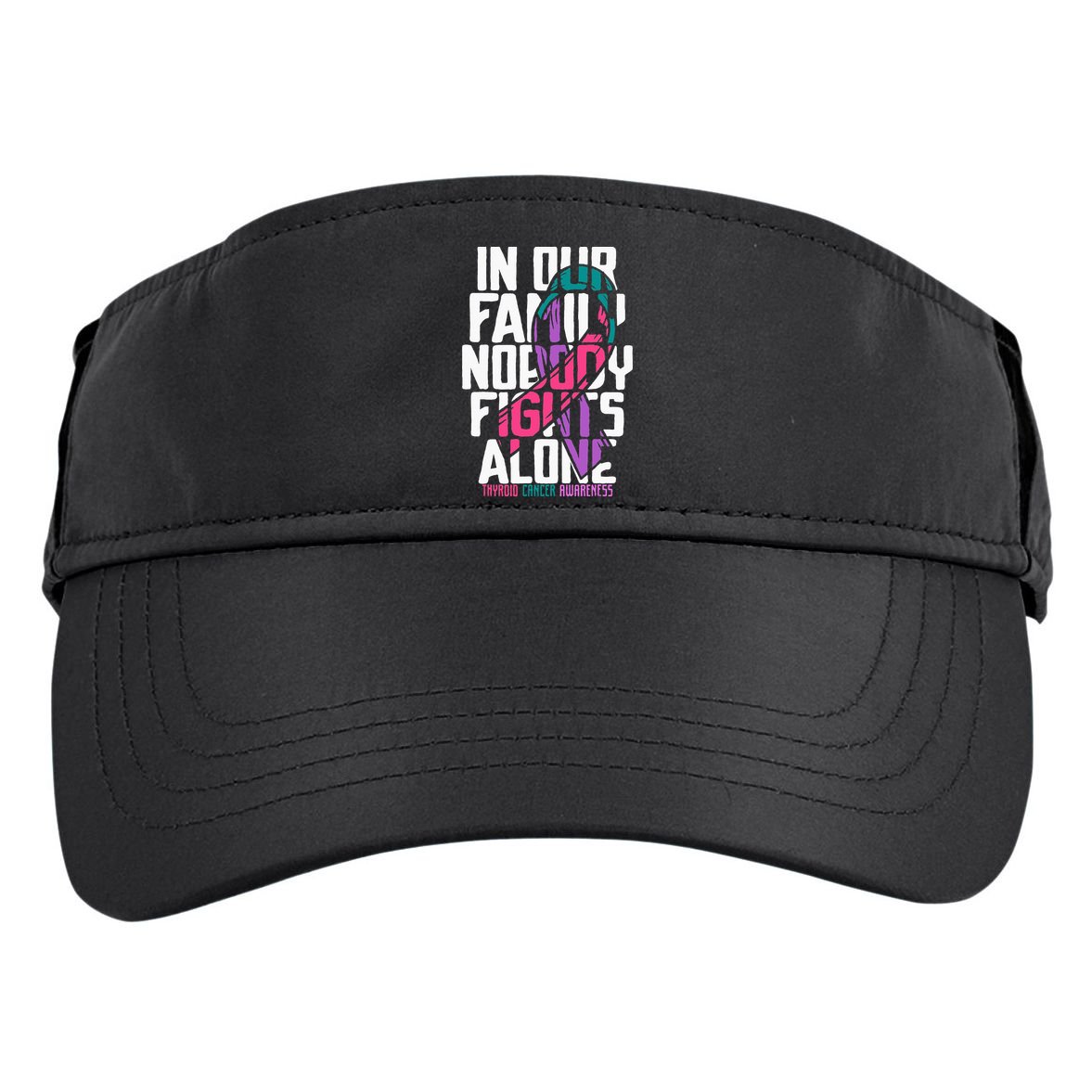 Thyroid Cancer Support Tee Family Thyroid Cancer Awareness Adult Drive Performance Visor