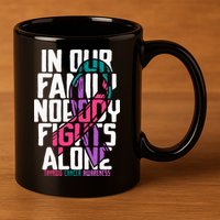 Thyroid Cancer Support Tee Family Thyroid Cancer Awareness 11oz C Handle Ceramic Mug