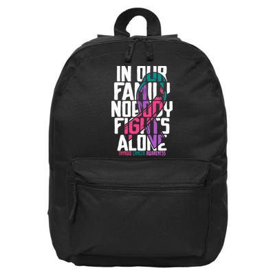Thyroid Cancer Support Tee Family Thyroid Cancer Awareness 16 in Basic Backpack