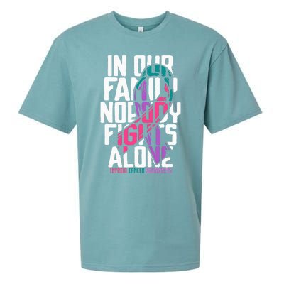 Thyroid Cancer Support Tee Family Thyroid Cancer Awareness Sueded Cloud Jersey T-Shirt