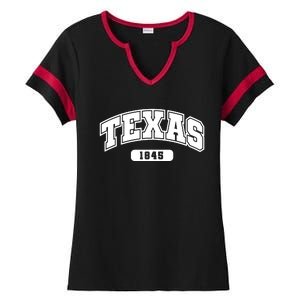 Texas Collegiate Style 1845 Ladies Halftime Notch Neck Tee