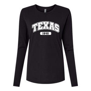 Texas Collegiate Style 1845 Womens Cotton Relaxed Long Sleeve T-Shirt