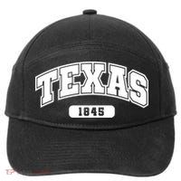Texas Collegiate Style 1845 7-Panel Snapback Hat