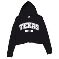 Texas Collegiate Style 1845 Crop Fleece Hoodie