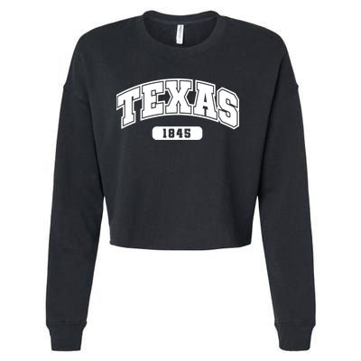 Texas Collegiate Style 1845 Cropped Pullover Crew