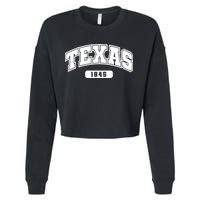 Texas Collegiate Style 1845 Cropped Pullover Crew