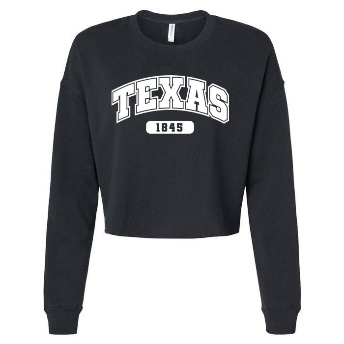 Texas Collegiate Style 1845 Cropped Pullover Crew