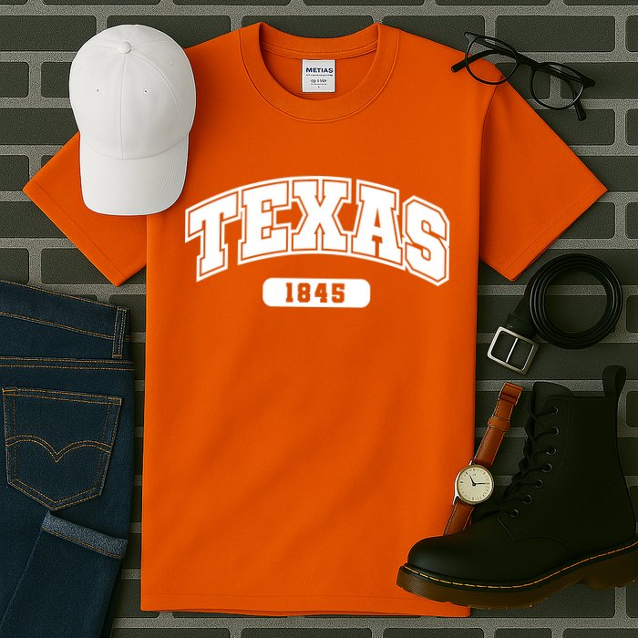 Texas Collegiate Style 1845 Tall T-Shirt