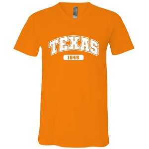 Texas Collegiate Style 1845 V-Neck T-Shirt