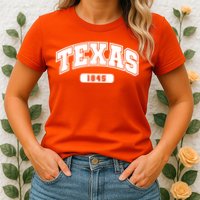 Texas Collegiate Style 1845 Womens T-Shirt