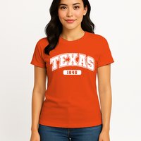 Texas Collegiate Style 1845 Womens T-Shirt