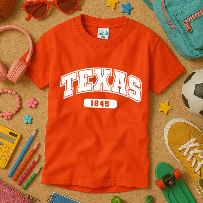 Texas Collegiate Style 1845 Kids T-Shirt