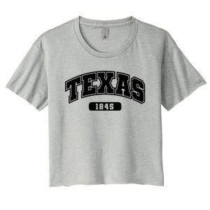 Texas Collegiate Style 1845 Women's Crop Top Tee