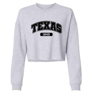 Texas Collegiate Style 1845 Cropped Pullover Crew