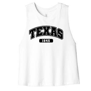 Texas Collegiate Style 1845 Women's Racerback Cropped Tank