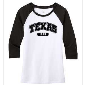 Texas Collegiate Style 1845 Women's Tri-Blend 3/4-Sleeve Raglan Shirt