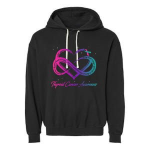 Thyroid Cancer Survivor Support Thyroid Cancer Warrior Garment-Dyed Fleece Hoodie