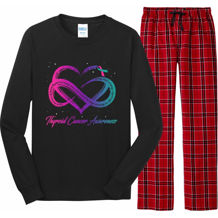 Thyroid Cancer Survivor Support Thyroid Cancer Warrior Long Sleeve Pajama Set