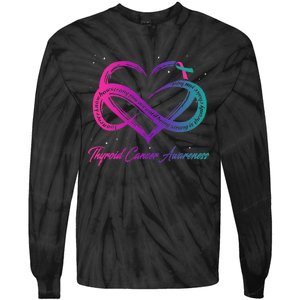 Thyroid Cancer Survivor Support Thyroid Cancer Warrior Tie-Dye Long Sleeve Shirt