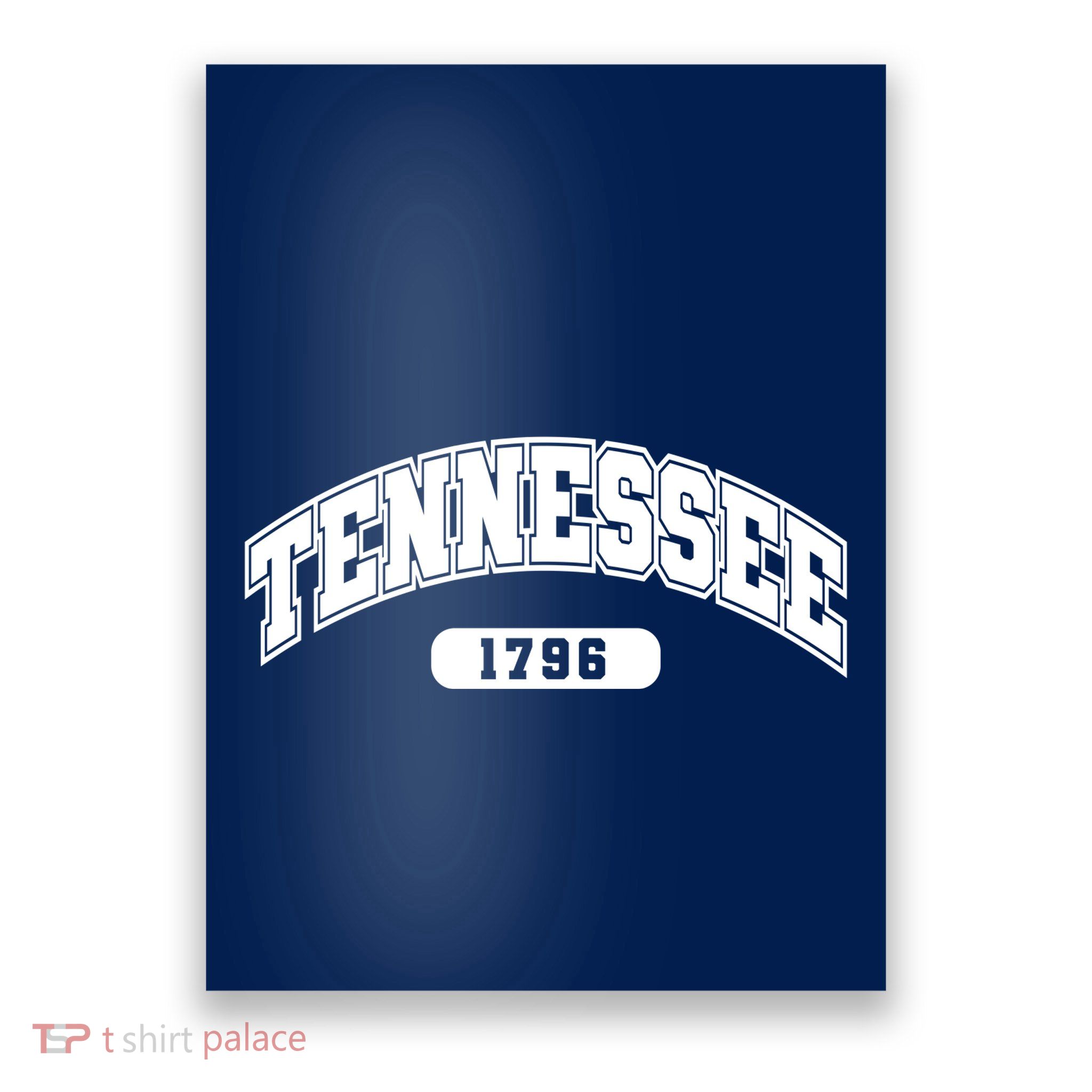 Tennessee Collegiate Style 1796 Poster