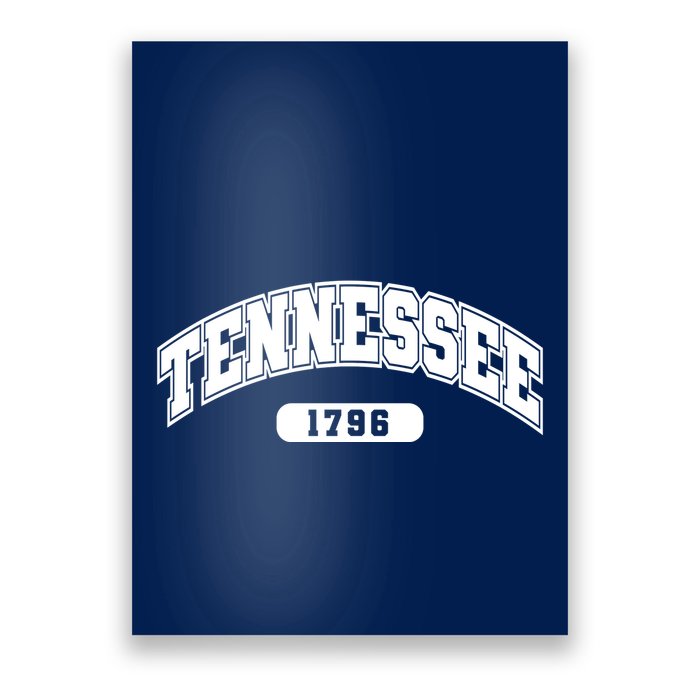 Tennessee Collegiate Style 1796 Poster