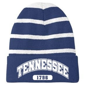 Tennessee Collegiate Style 1796 Striped Beanie with Solid Band