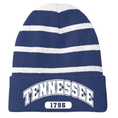 Tennessee Collegiate Style 1796 Striped Beanie with Solid Band