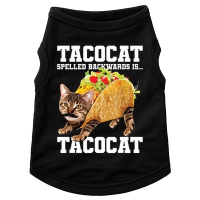 Taco Cat Spelled Backwards Is Tacocat Meme Silly Cat Lover Doggie Tank