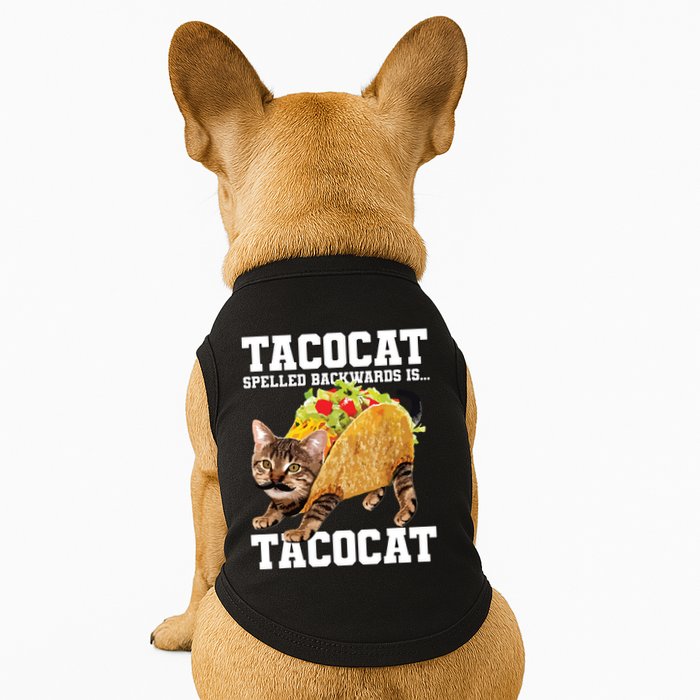 Taco Cat Spelled Backwards Is Tacocat Meme Silly Cat Lover Doggie Tank