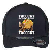 Taco Cat Spelled Backwards Is Tacocat Meme Silly Cat Lover Flexfit Unipanel Trucker Cap