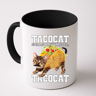 Taco Cat Spelled Backwards Is Tacocat Meme Silly Cat Lover Mug