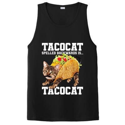 Taco Cat Spelled Backwards Is Tacocat Meme Silly Cat Lover PosiCharge Competitor Tank