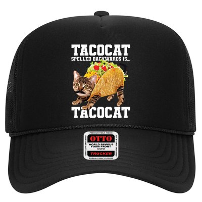 Taco Cat Spelled Backwards Is Tacocat Meme Silly Cat Lover Trucker Hat